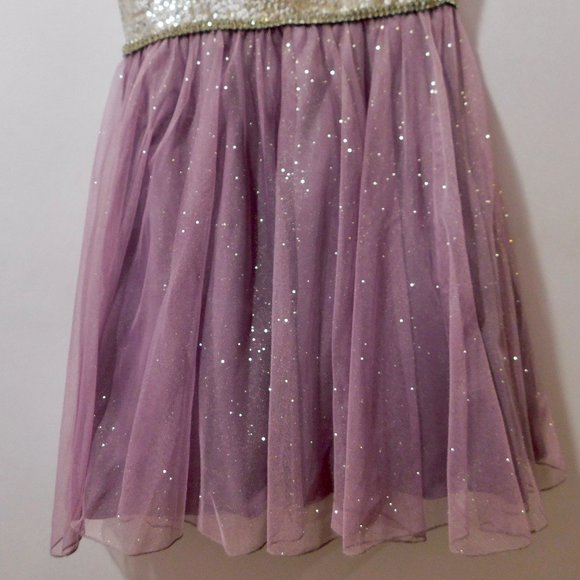 Silver & Purple Sequin / Tulle Formal Dress - Picture 4 of 9